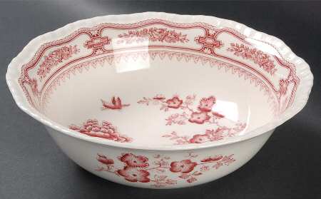 Manchu Pink 9" Round Vegetable Bowl