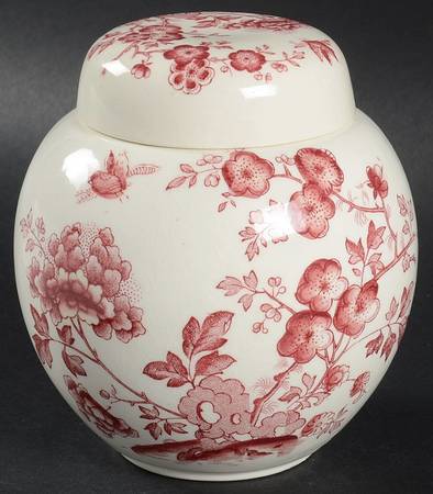 Manchu Pink Small Prunus Jar & Lid