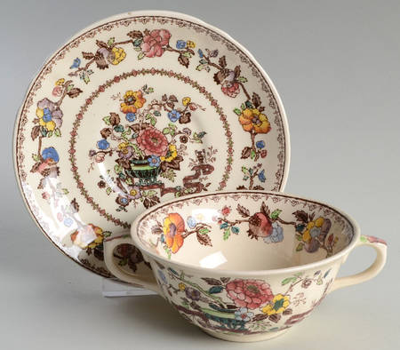 Nabob Flat Cream Soup Bowl & Saucer Set