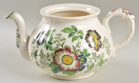 Paynsley Green Multicolor Teapot No Lid