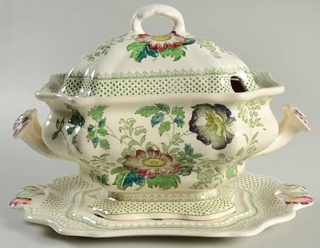 Paynsley Green Multicolor Tureen & Lid w/Underplate