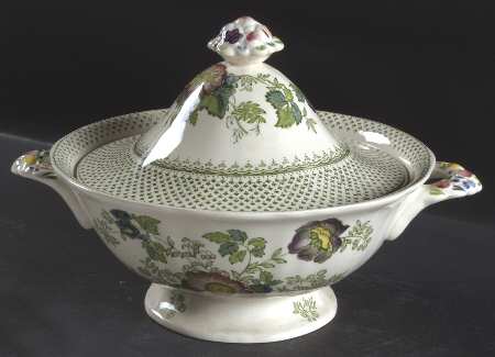 Paynsley Green Multicolor Round Covered Vegetable