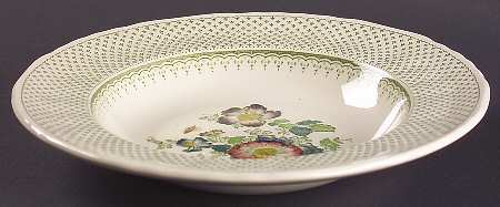 Paynsley Green Multicolor Rim Soup Bowl