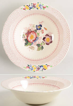 Paynsley Pink 9" Round Vegetable Bowl