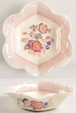 Paynsley Pink Round Fluted Dessert Bowl