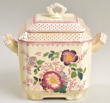 Paynsley Pink Square Sugar Bowl & Lid