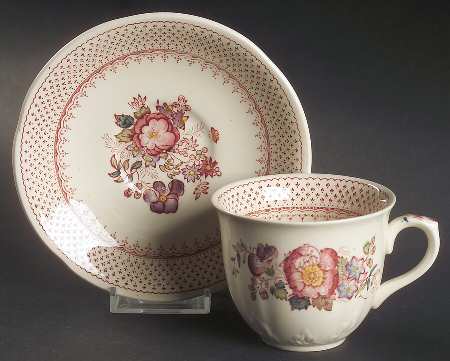 Paynsley Pink Flat Cup & Saucer Set