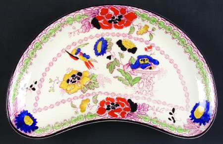 Persiana (Black Trim) Crescent Salad Plate
