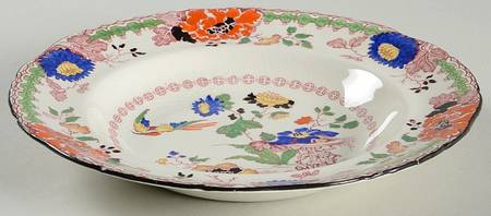 Persiana (Black Trim) Large Rim Soup Bowl