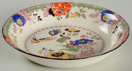 Persiana (Black Trim) Coupe Soup Bowl