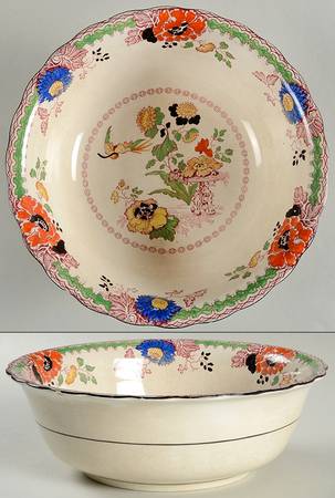 Persiana (Black Trim) 9" Round Vegetable Bowl