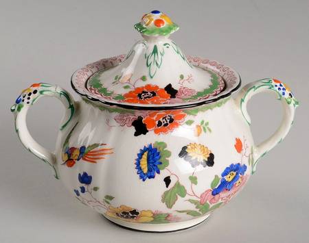 Persiana (Black Trim) Sugar Bowl & Lid