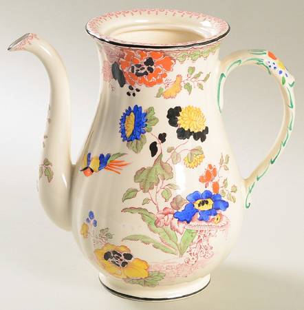 Persiana (Black Trim) Coffee Pot No Lid