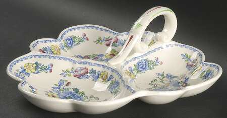 Regency Plantation Colonial 3-Part Relish with Center Ceramic Handle