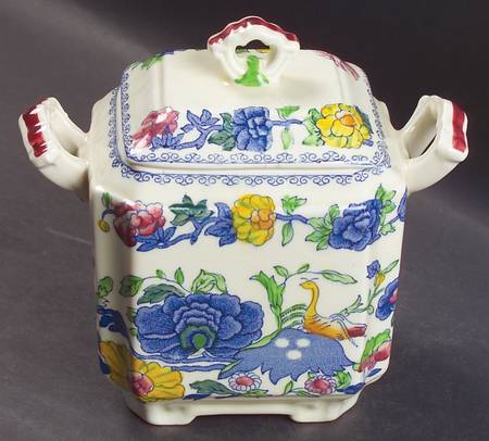 Regency Plantation Colonial Square Fan Sugar Bowl & Lid