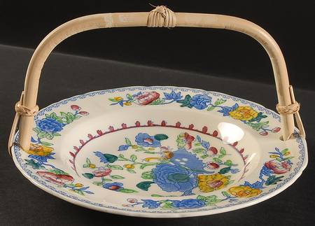 Regency Plantation Colonial 7''-7 1/4'' Basket W/Bamboo Handle HC