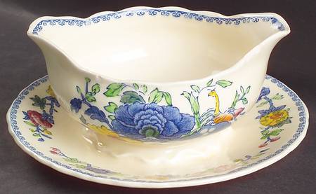 Regency Plantation Colonial Gravy Boat with Attached Underplate