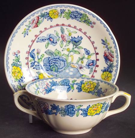 Regency Plantation Colonial Flat Cream Soup Bowl & Saucer Set