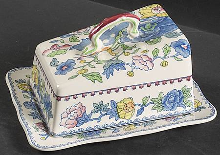 Regency Plantation Colonial Cheese Dish with Lid (Wedge)