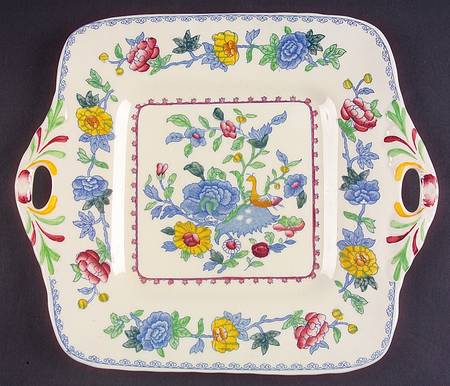 Regency Plantation Colonial Square Handled Cake Plate