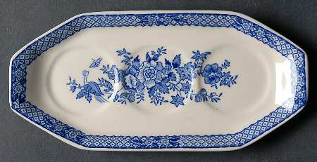 Stratford Royal Blue (No Trim) Tray for Salt/Pepper/Mustard Set