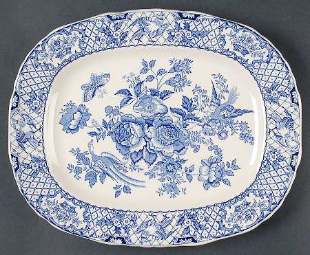 Stratford Royal Blue (No Trim) 13" Oval Serving Platter