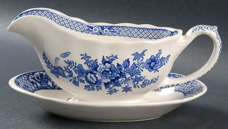 Stratford Royal Blue (No Trim) Gravy Boat & Underplate/Relish
