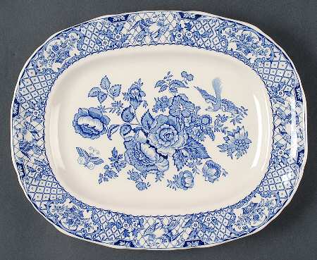 Stratford Royal Blue (No Trim) 11" Oval Serving Platter