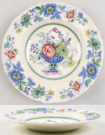 Strathmore Blue Multicolor Large Rim Soup Bowl