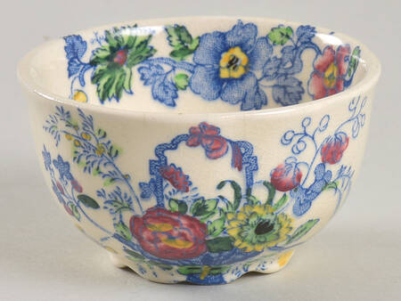 Strathmore Blue Multicolor Mini Rice/Open Sugar Bowl