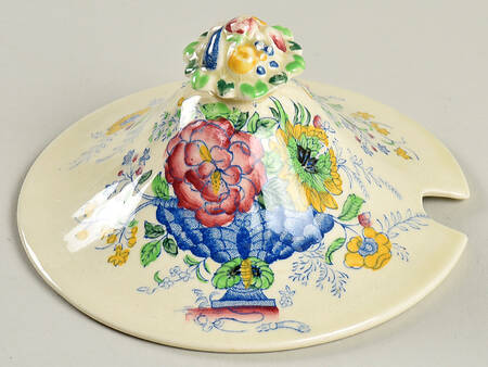 Strathmore Blue Multicolor Lid for Sugar Bowl