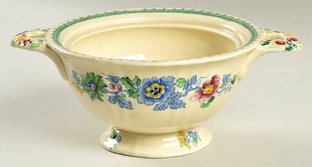 Strathmore Blue Multicolor Sugar Bowl No Lid
