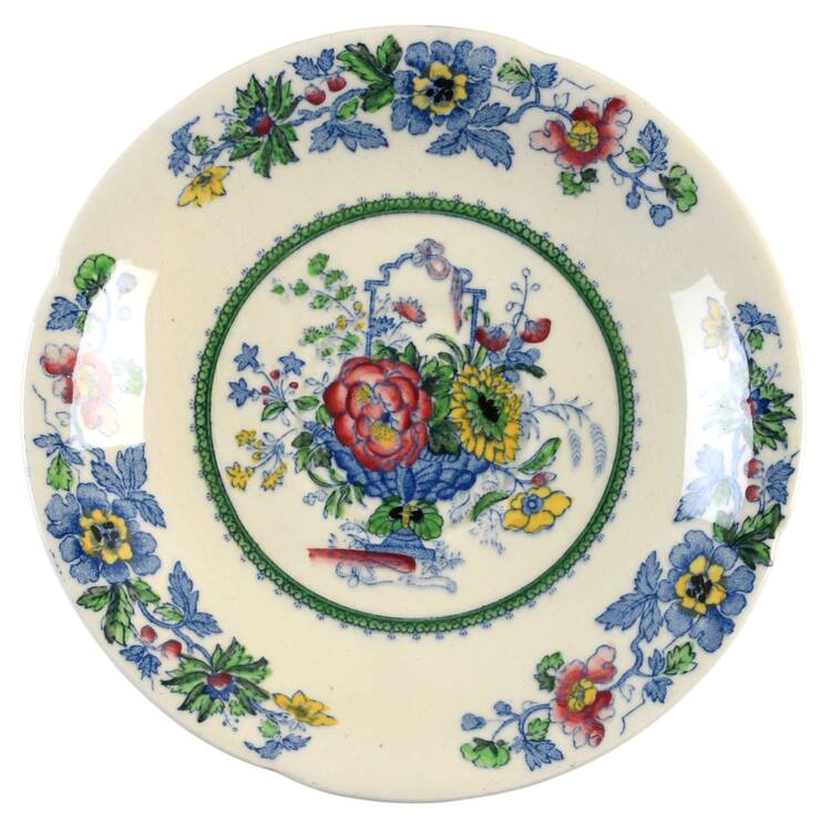 Strathmore Blue Multicolor Saucer