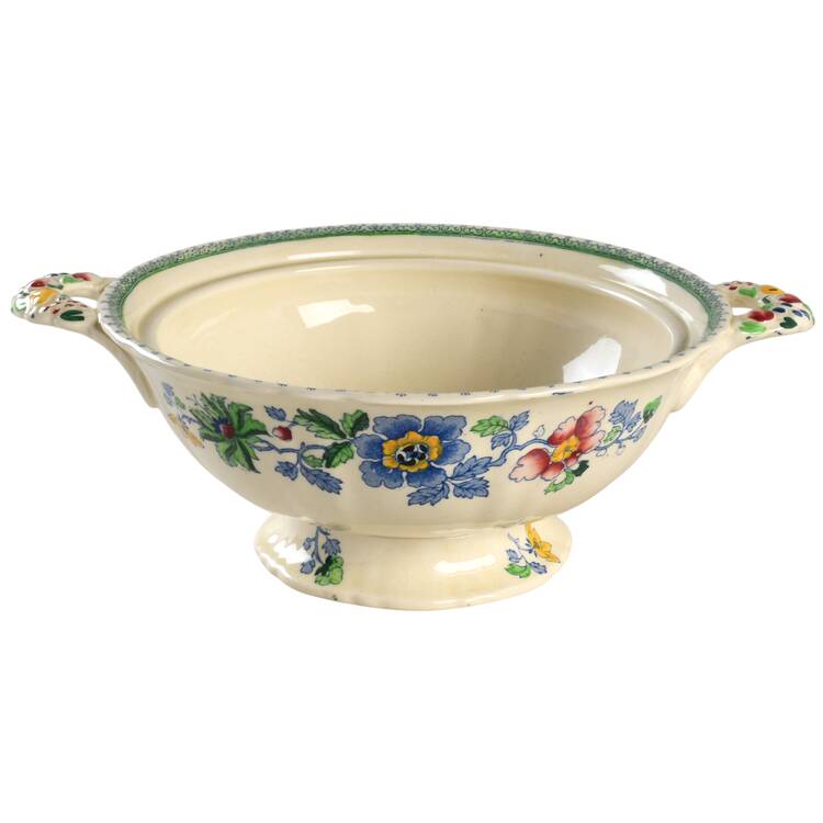 Strathmore Blue Multicolor Round Vegetable No Lid