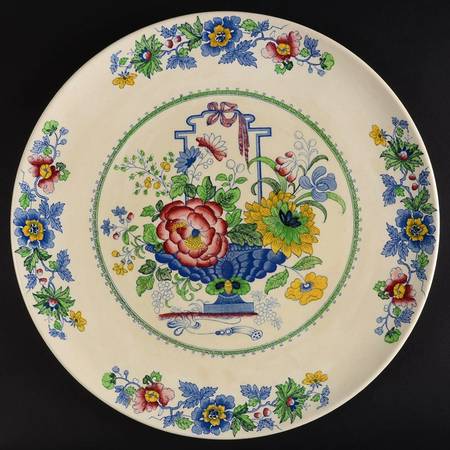 Strathmore Blue Multicolor 15" Chop Plate (Round Platter)
