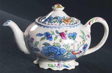 Strathmore Blue Multicolor Mini Teapot No Lid