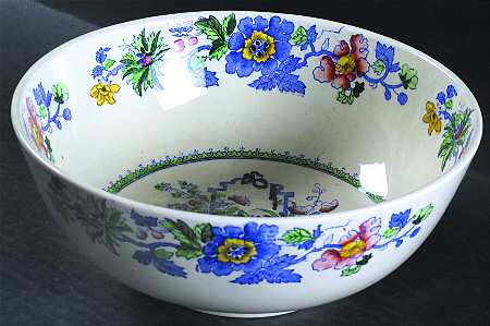 Strathmore Blue Multicolor 9" Salad Serving Bowl