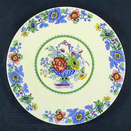 Strathmore Blue Multicolor Cake Plate