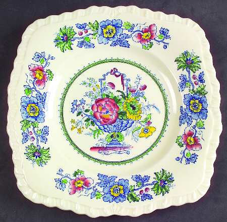 Strathmore Blue Multicolor 9" Square Cookie Plate