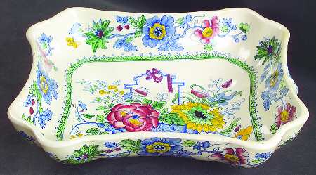 Strathmore Blue Multicolor Lid for Double Vegetable Bowl