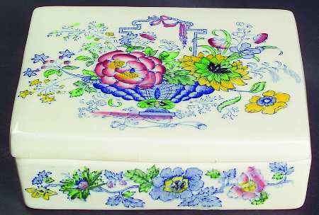 Strathmore Blue Multicolor Cigarette Box & Lid