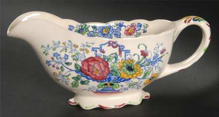 Strathmore Blue Multicolor Gravy Boat