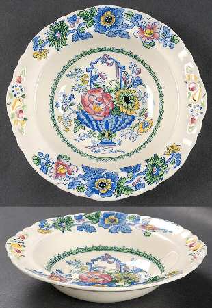 Strathmore Blue Multicolor Lugged Cereal Bowl
