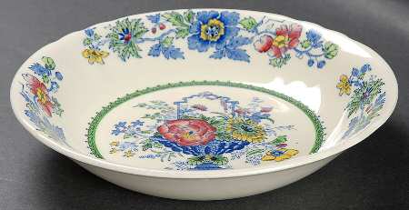 Strathmore Blue Multicolor Coupe Soup Bowl