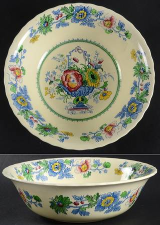 Strathmore Blue Multicolor 9" Round Vegetable Bowl