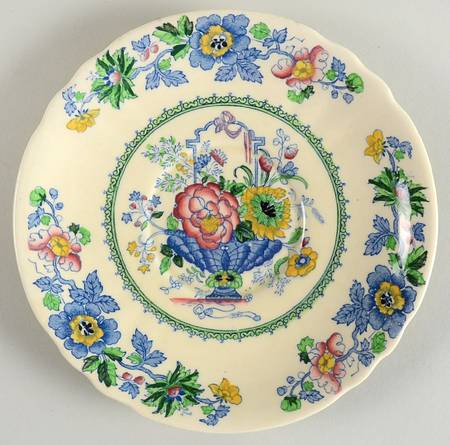 Strathmore Blue Multicolor Saucer for Cream Soup Bowl