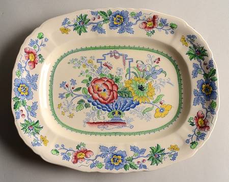 Strathmore Blue Multicolor 12" Oval Serving Platter