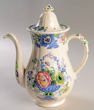 Strathmore Blue Multicolor Coffee Pot & Lid