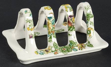 Strathmore Green Multicolor 3-Slice Toast Server