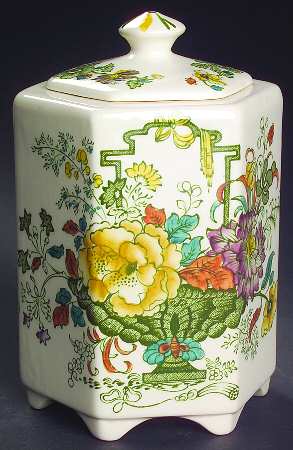 Strathmore Green Multicolor Ming Jar & Lid